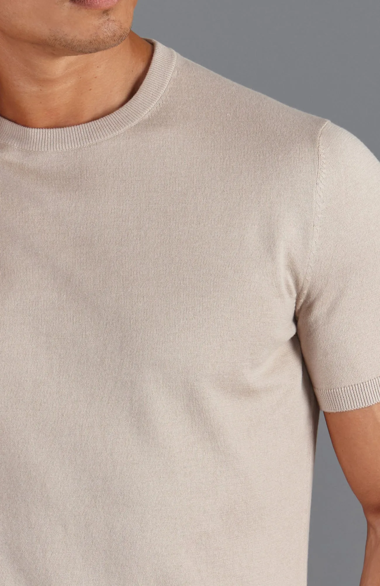 Mens Ultra Fine Cotton Knitted T-Shirt