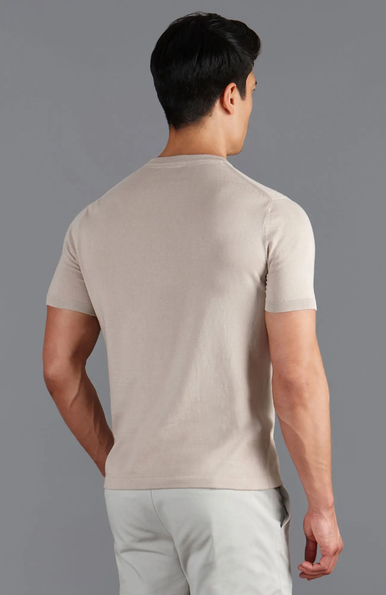 Mens Ultra Fine Cotton Knitted T-Shirt