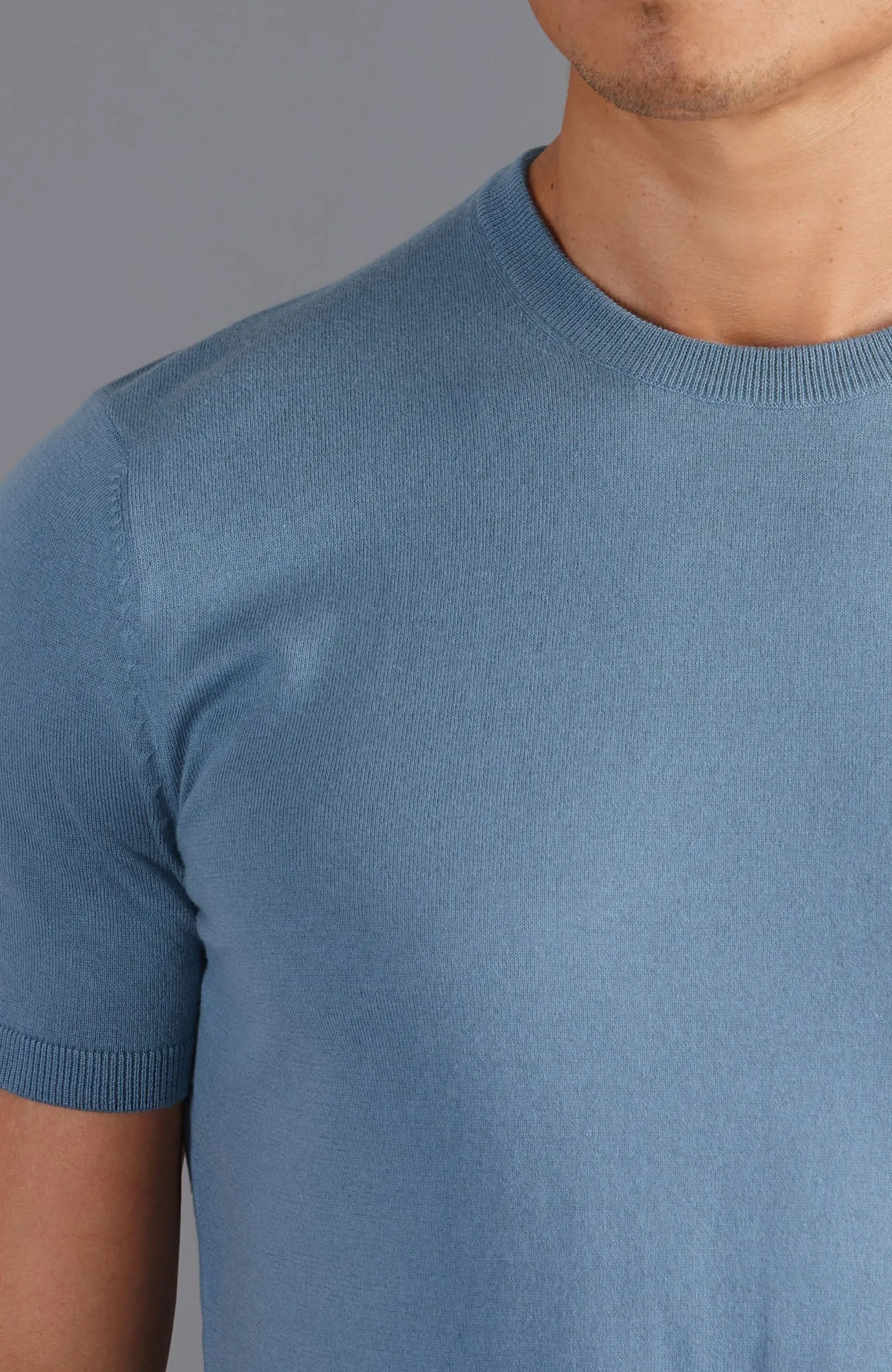 Mens Ultra Fine Cotton Knitted T-Shirt