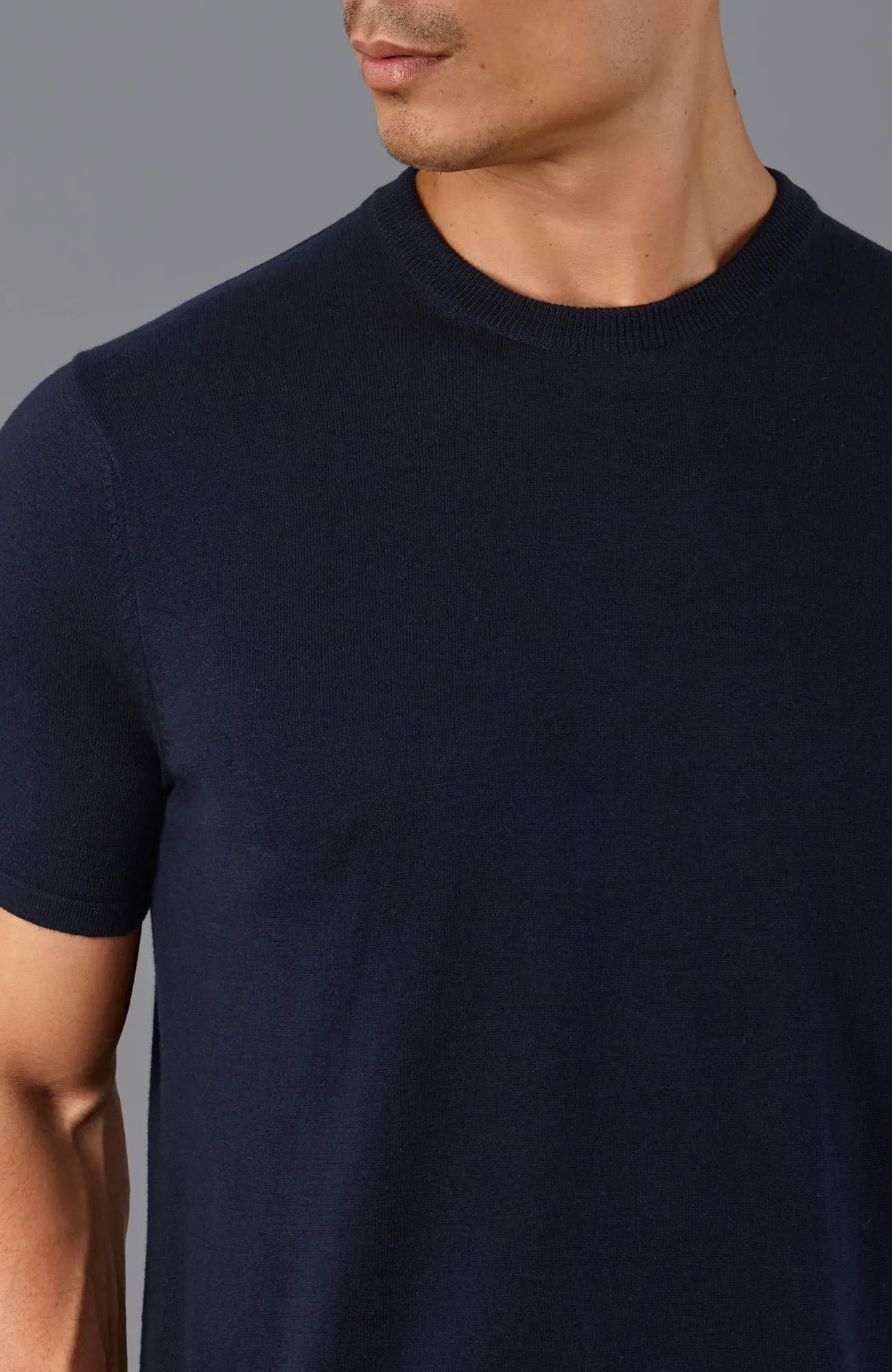 Mens Ultra Fine Cotton Knitted T-Shirt