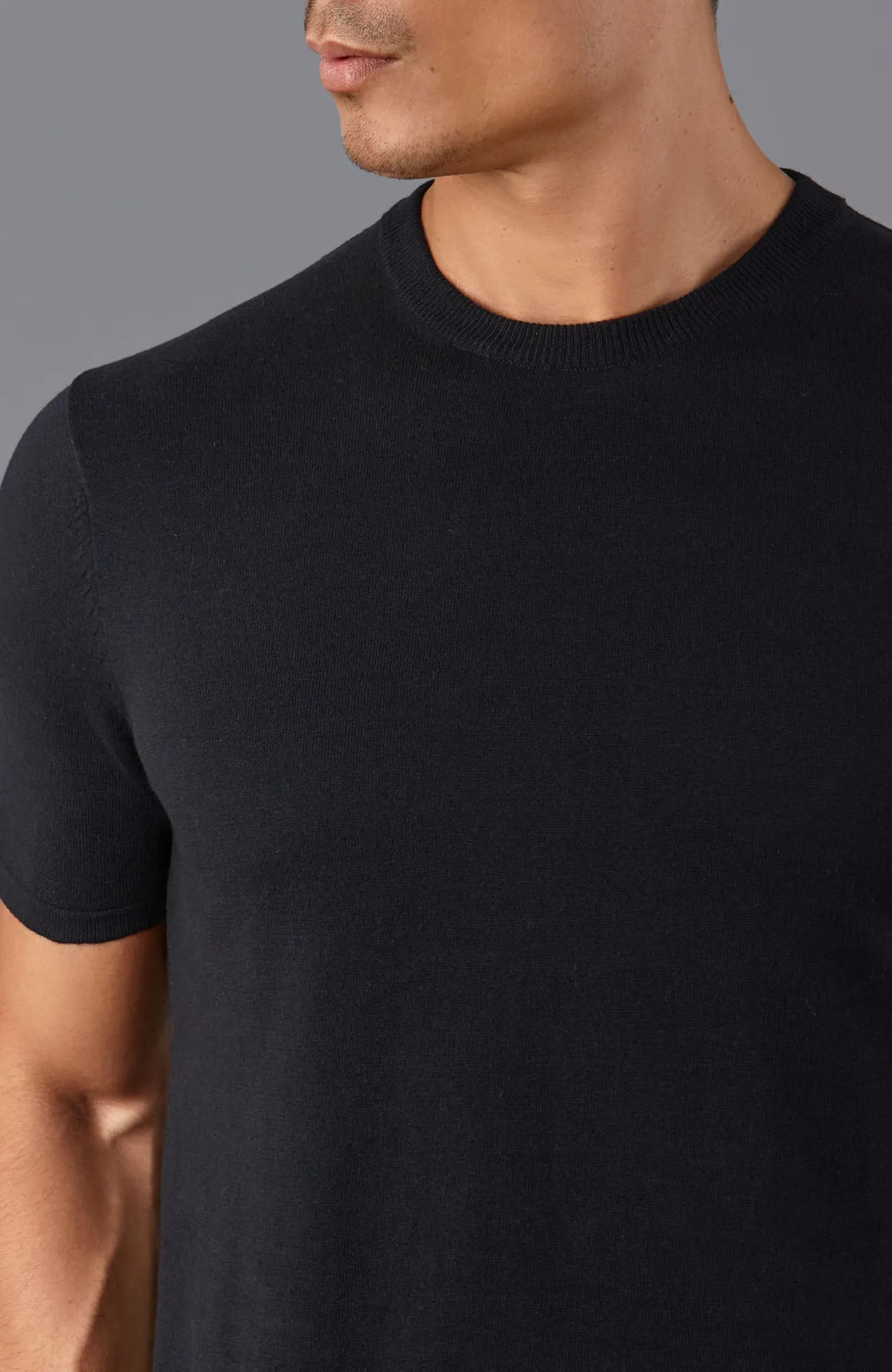 Mens Ultra Fine Cotton Knitted T-Shirt