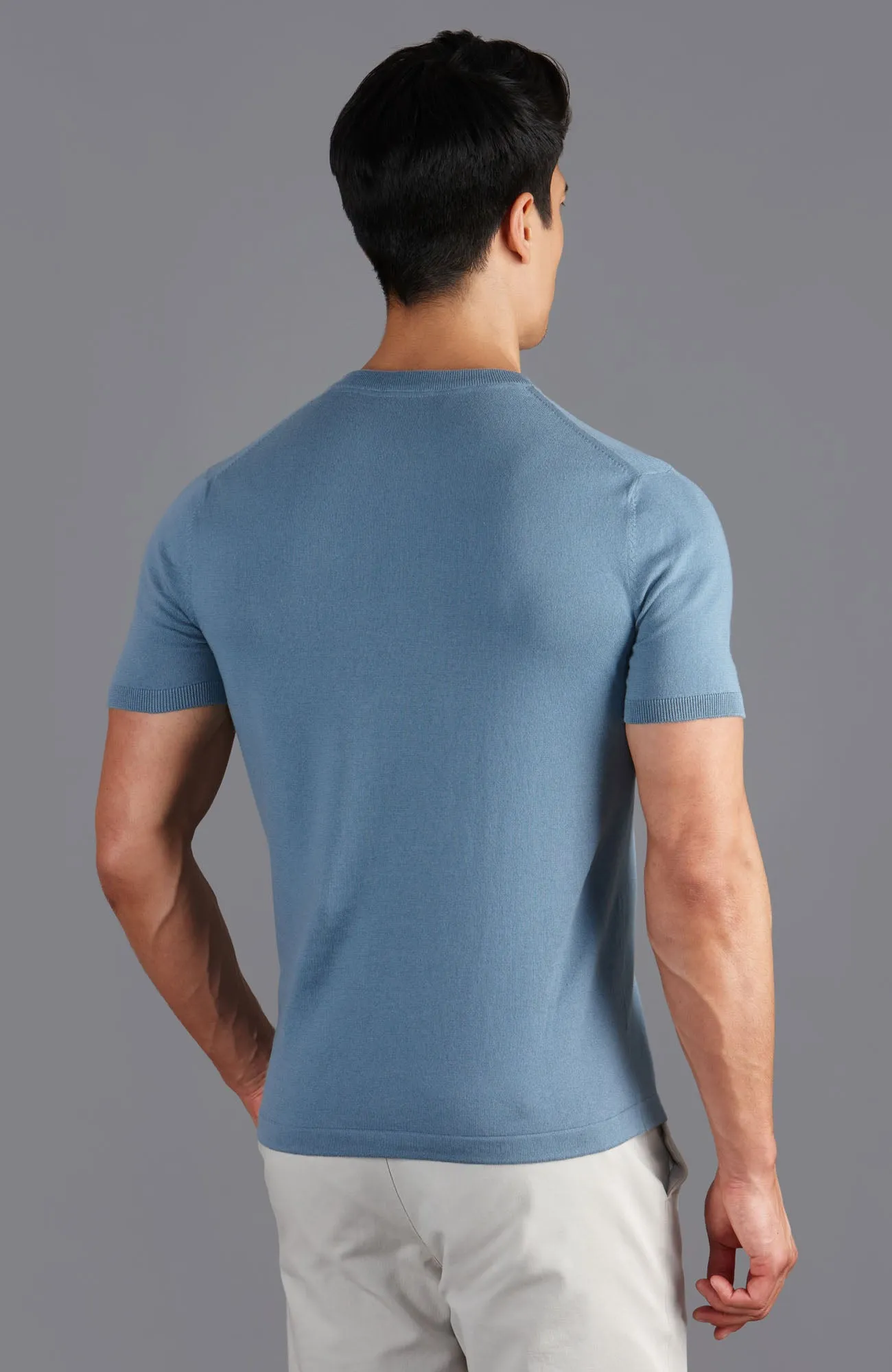 Mens Ultra Fine Cotton Knitted T-Shirt