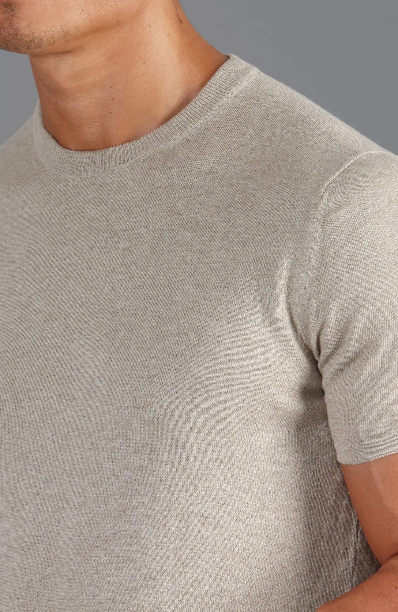 Mens Ultra Fine Cotton Knitted T-Shirt