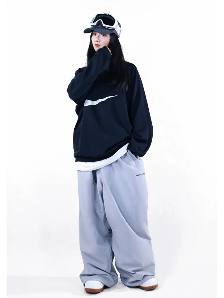 Molocoster Oversize Fleece Snow Pants - Unisex