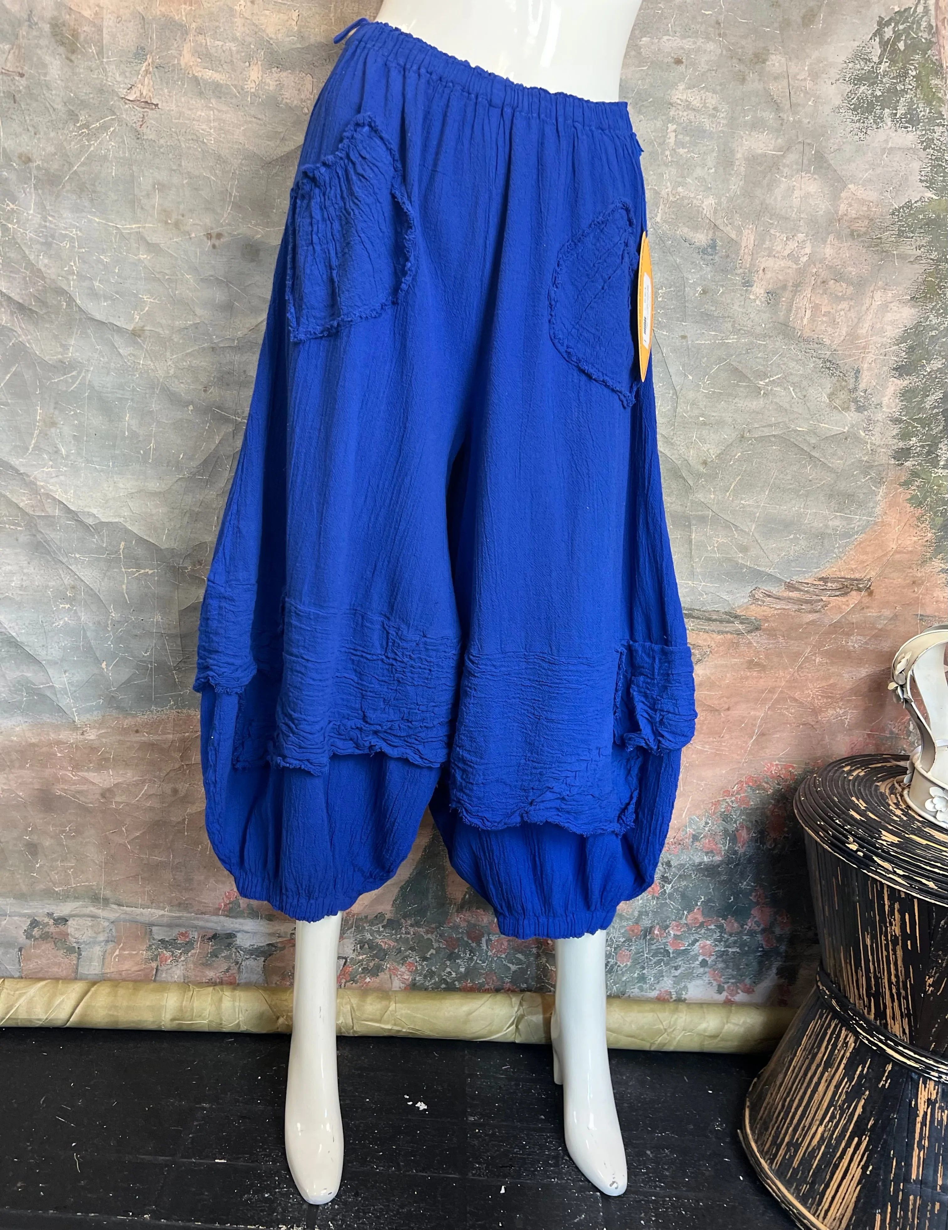 Oh My Gauze The GUCHI Pant-Cobalt Blue