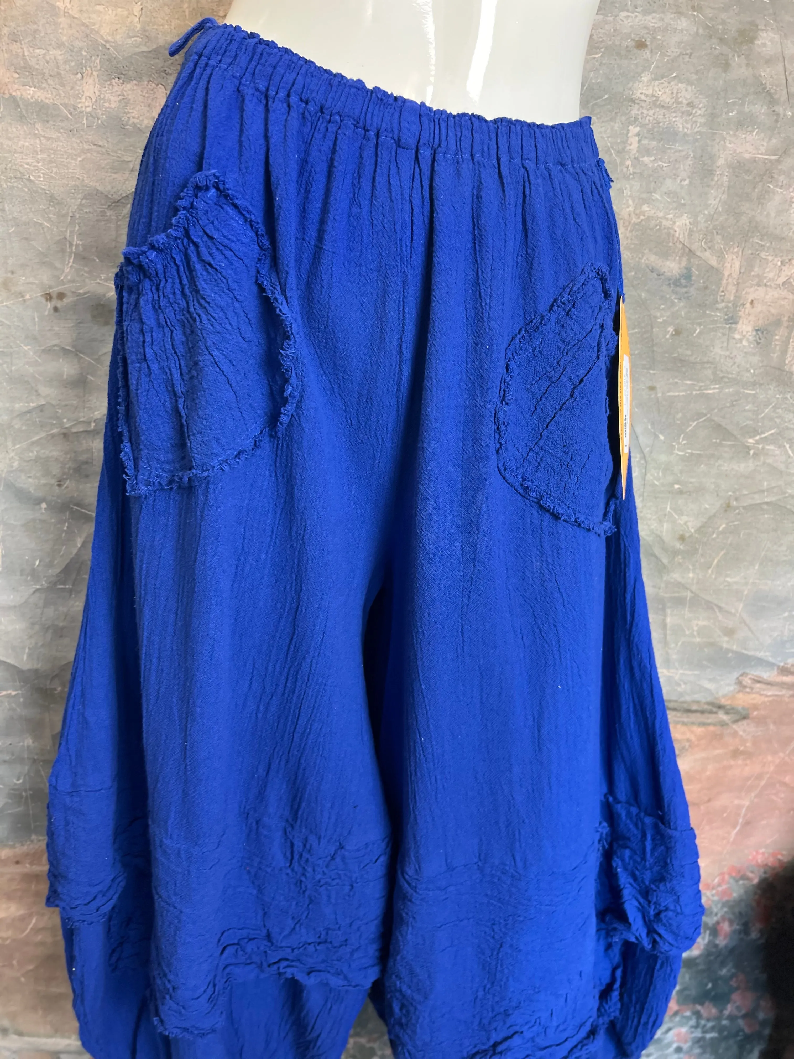 Oh My Gauze The GUCHI Pant-Cobalt Blue