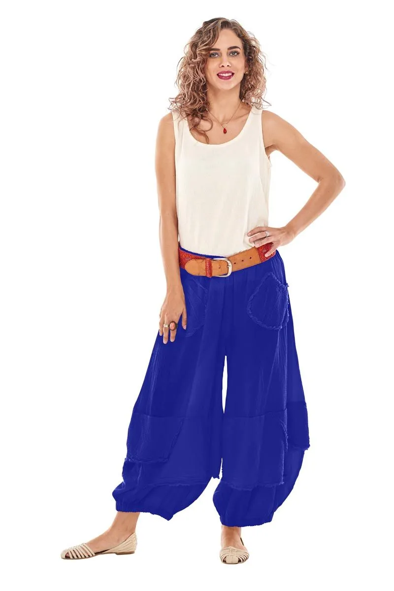 Oh My Gauze The GUCHI Pant-Cobalt Blue