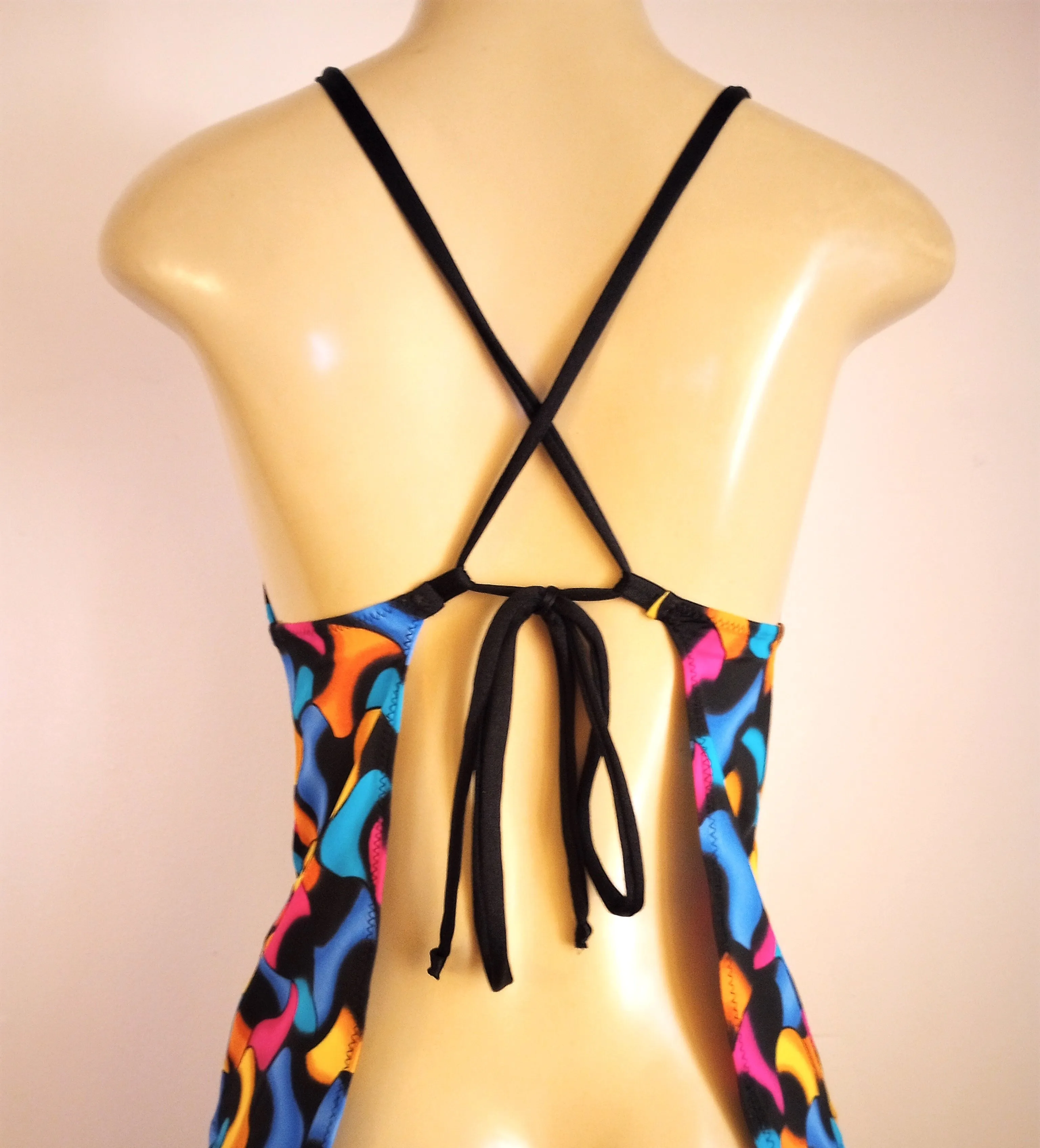 Open Tie Back Tankini Swimsuits