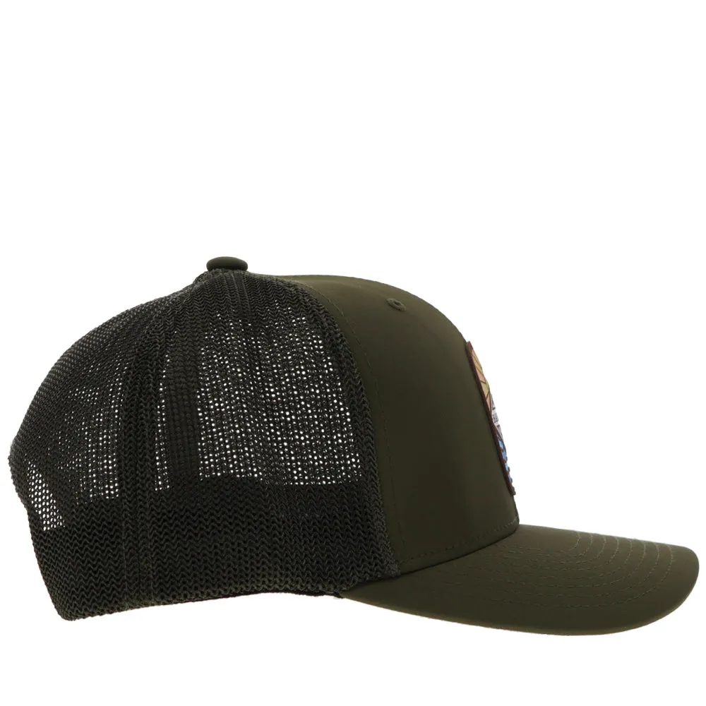 "Habitat" Hat Olive w/Multi Color Patch