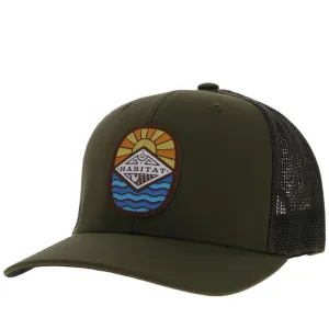 "Habitat" Hat Olive w/Multi Color Patch