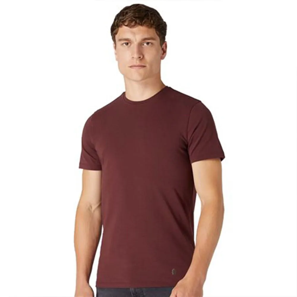 Remus Uomo Stretch Cotton Tee - Burgundy