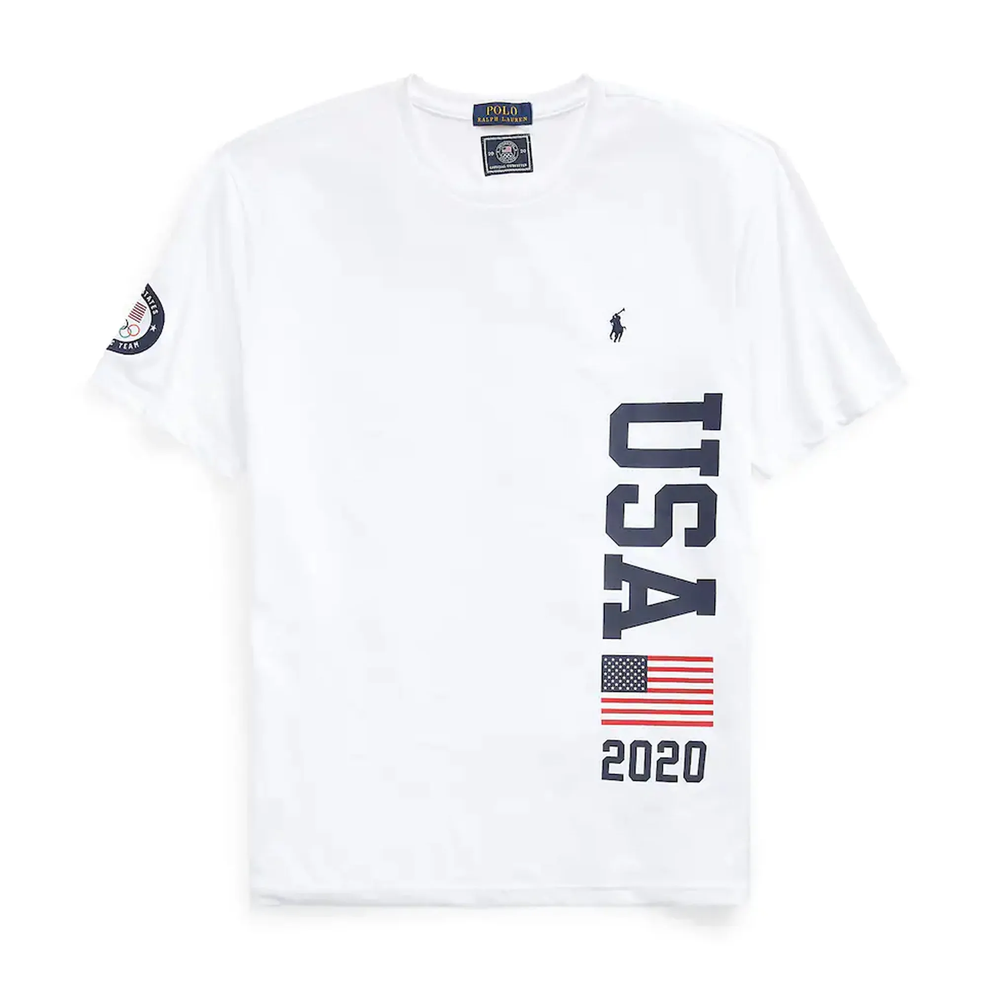 RL - Men 'White' Team USA 2020 Summer Olympics Wordmark T-Shirt PR402