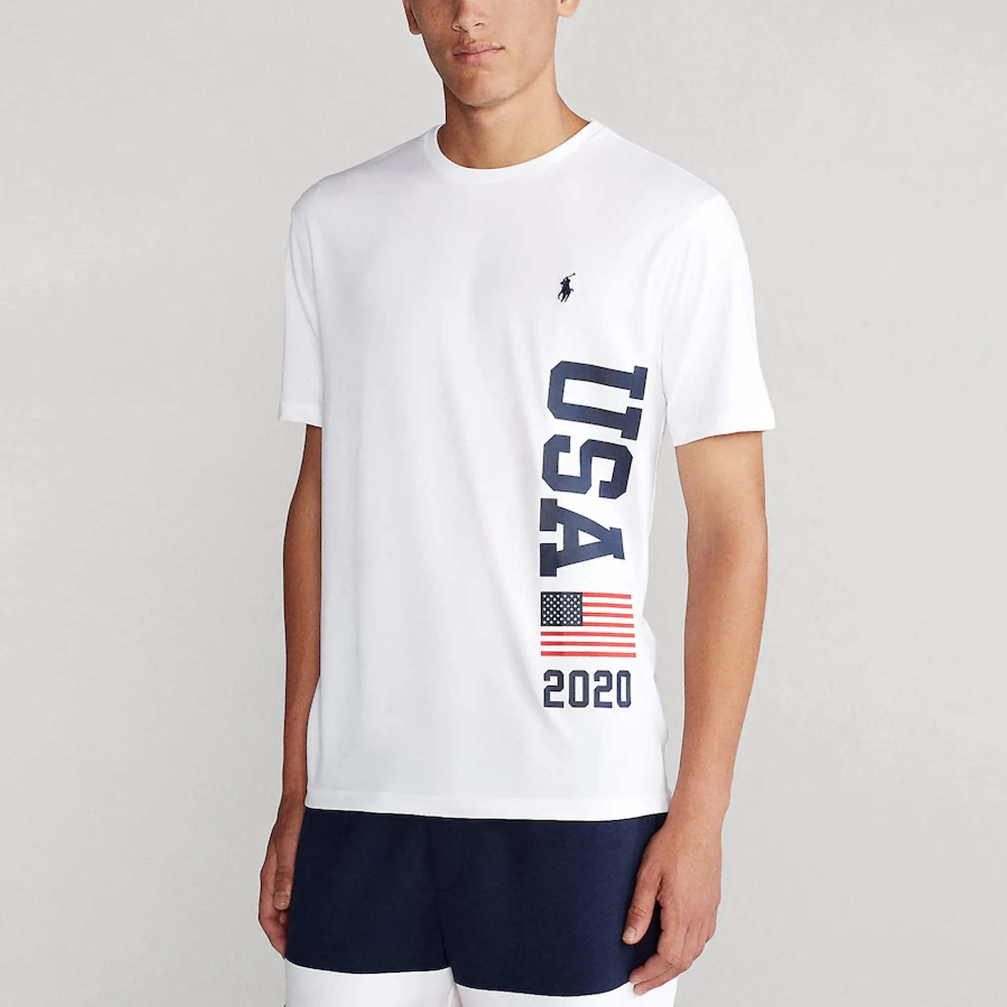 RL - Men 'White' Team USA 2020 Summer Olympics Wordmark T-Shirt PR402