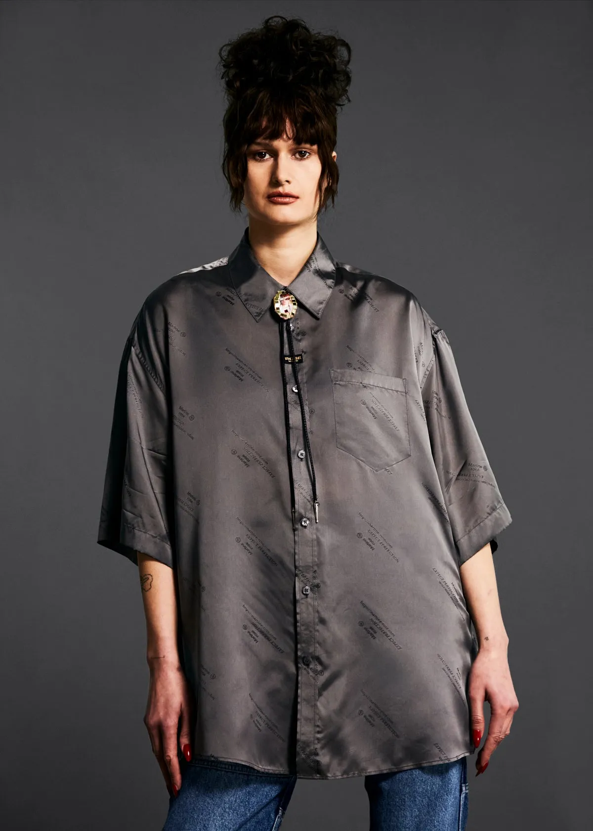 S/S OVERSHIRT in SILVER