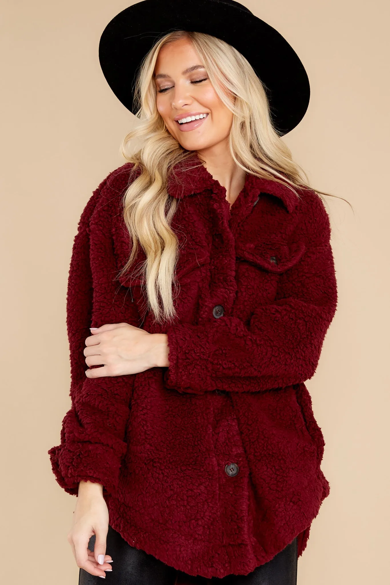 Sweet Promises Wine Sherpa Jacket