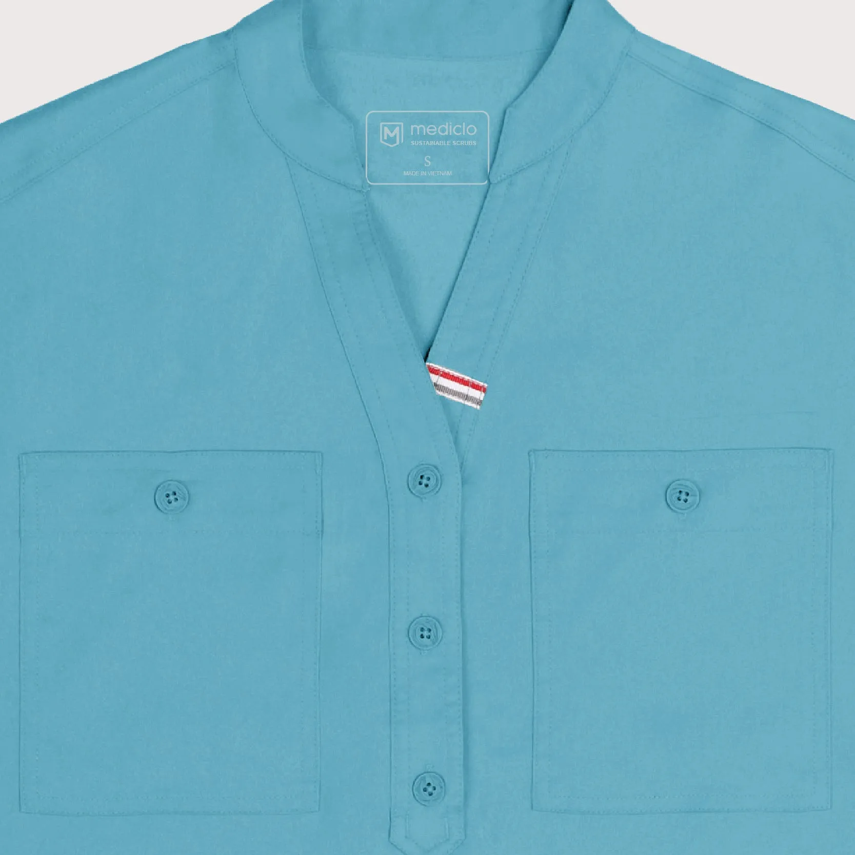 TENCEL™ Fiji‎ ‎ Banded Collar Scrub Top