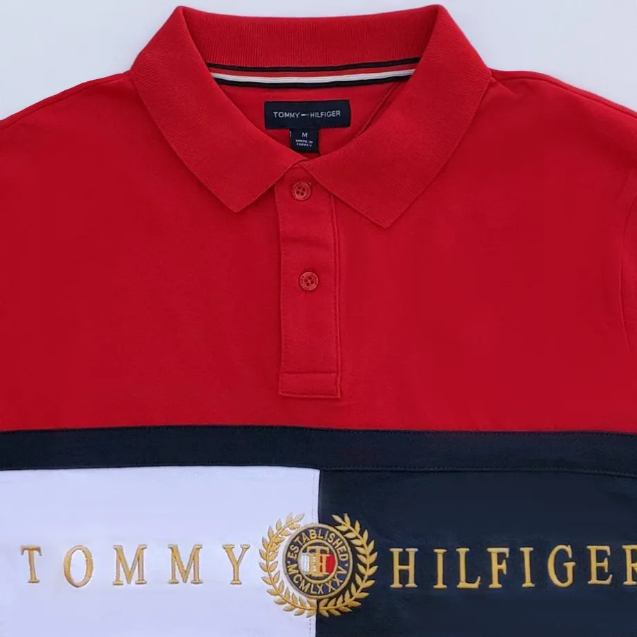 TM - Men 'Red' Iconic Chest Flag Polo TM898