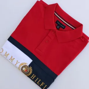 TM - Men 'Red' Iconic Chest Flag Polo TM898