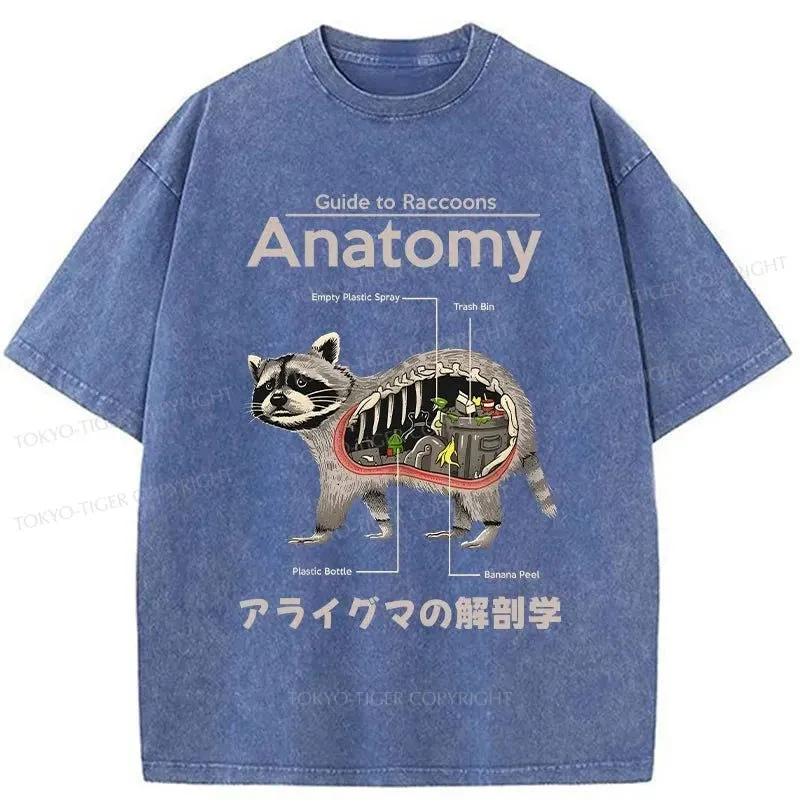 Tokyo-Tiger Anatomy Of A Raccoon Washed T-Shirt