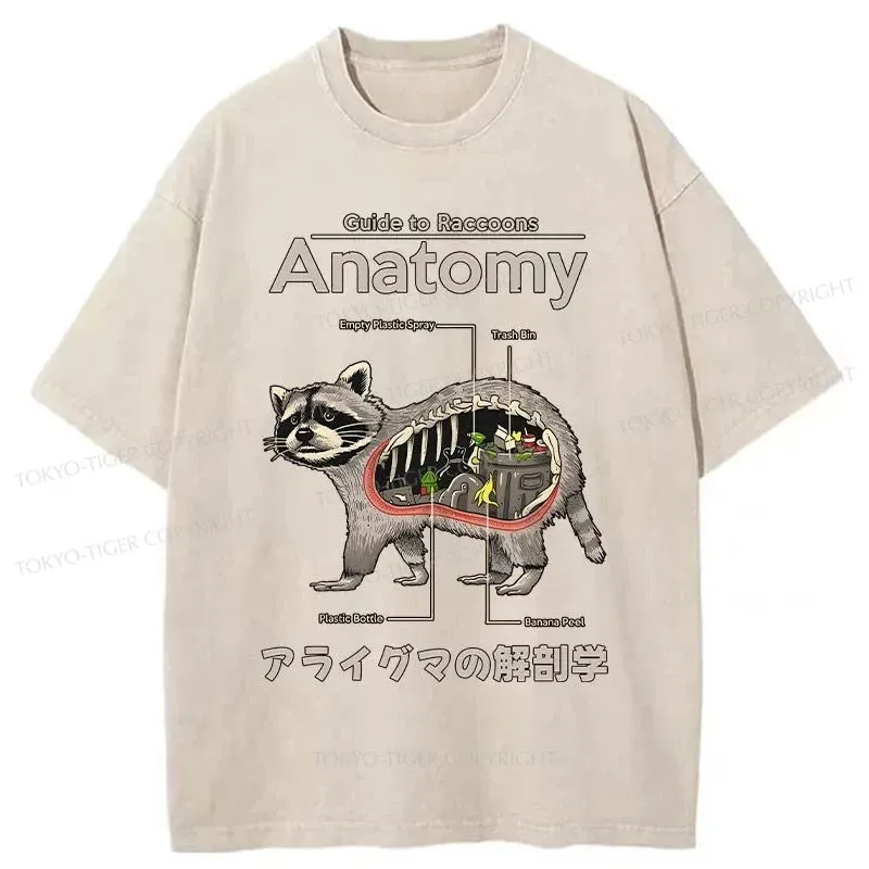 Tokyo-Tiger Anatomy Of A Raccoon Washed T-Shirt