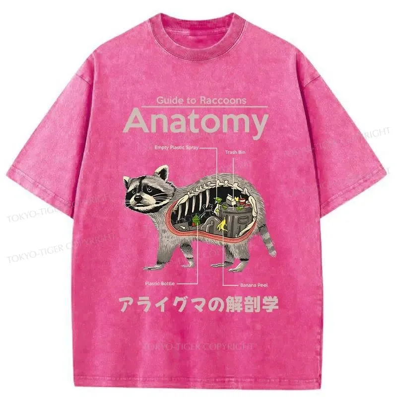 Tokyo-Tiger Anatomy Of A Raccoon Washed T-Shirt