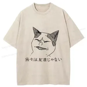 Tokyo-Tiger Cold Cat Washed T-Shirt