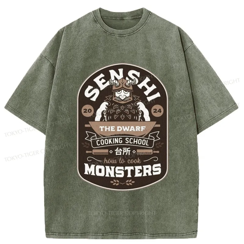 Tokyo-Tiger Cooking School Washed T-Shirt