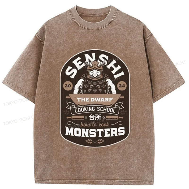 Tokyo-Tiger Cooking School Washed T-Shirt