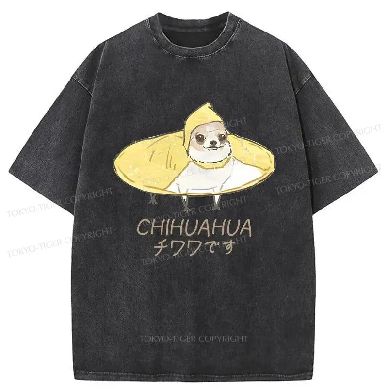 Tokyo-Tiger Cute Chihuahua Japan Washed T-Shirt