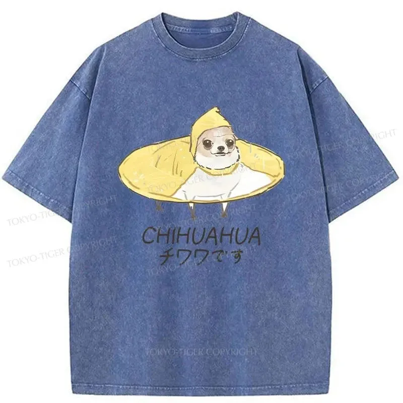 Tokyo-Tiger Cute Chihuahua Japan Washed T-Shirt