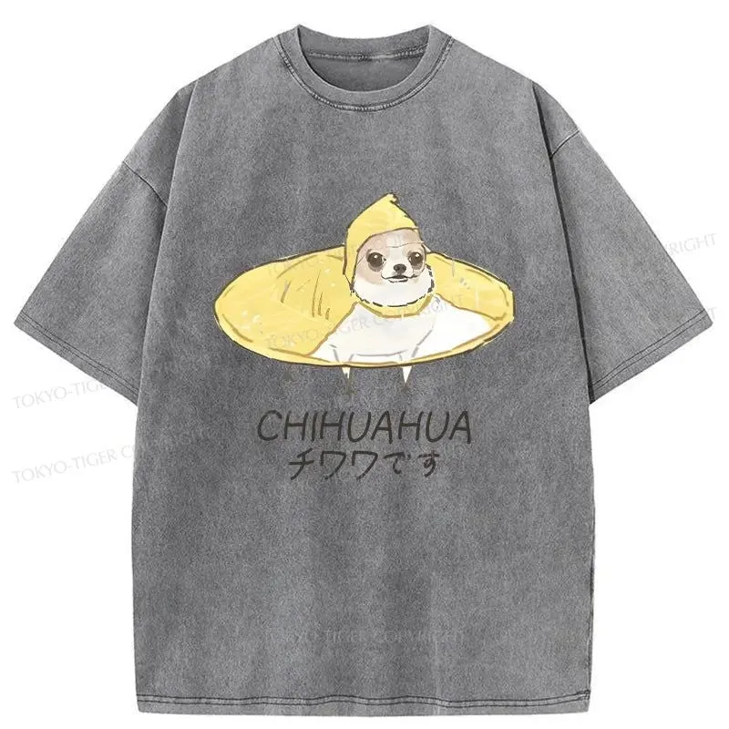 Tokyo-Tiger Cute Chihuahua Japan Washed T-Shirt