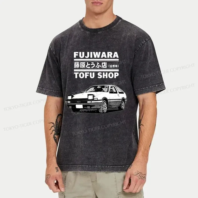 Tokyo-Tiger Fujiwara Tofu Shop Japan Washed T-Shirt