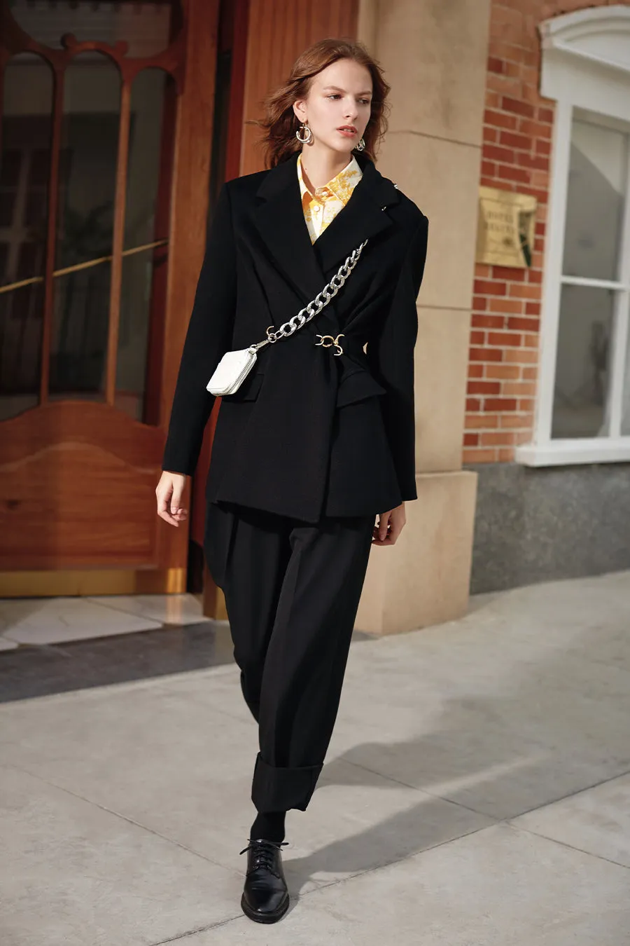 Trendy street beat wool coat