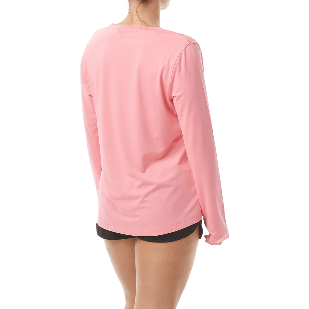 TYR Womens SunDefense Coral Long Sleeve Shirt