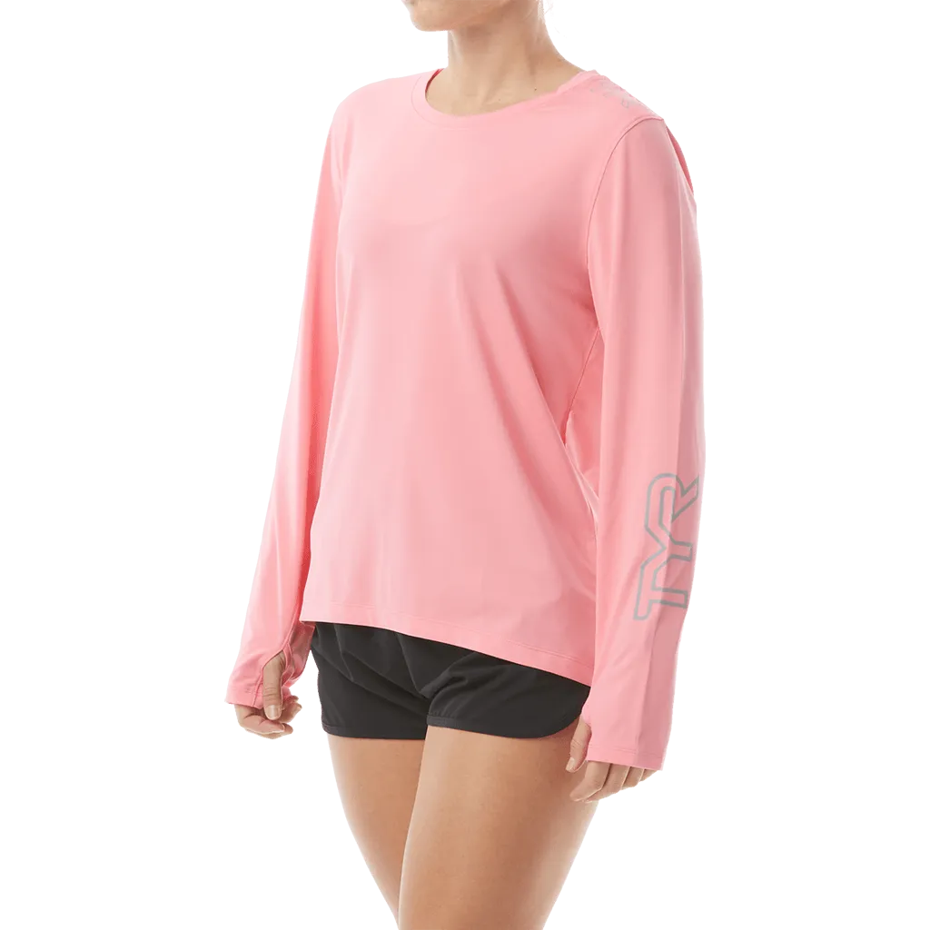 TYR Womens SunDefense Coral Long Sleeve Shirt