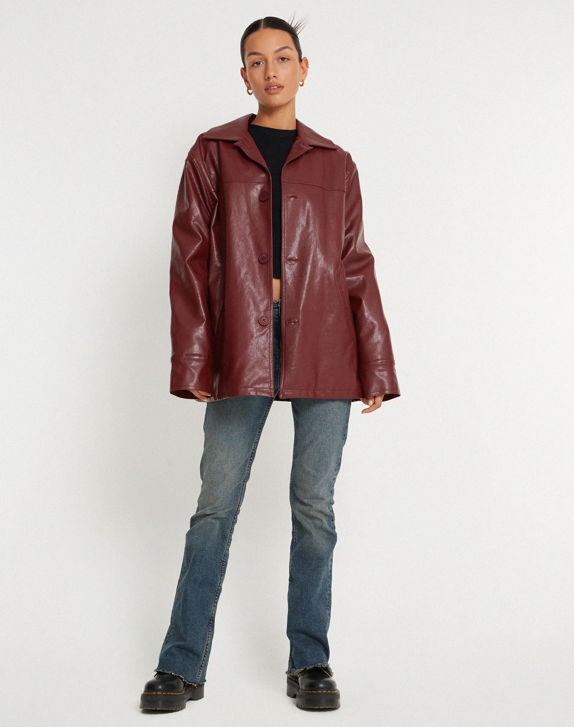 Walta Jacket in PU Redwood