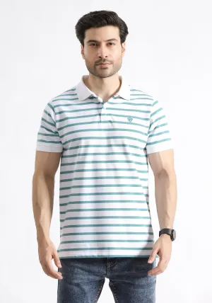 White Yarn Dyed Polo