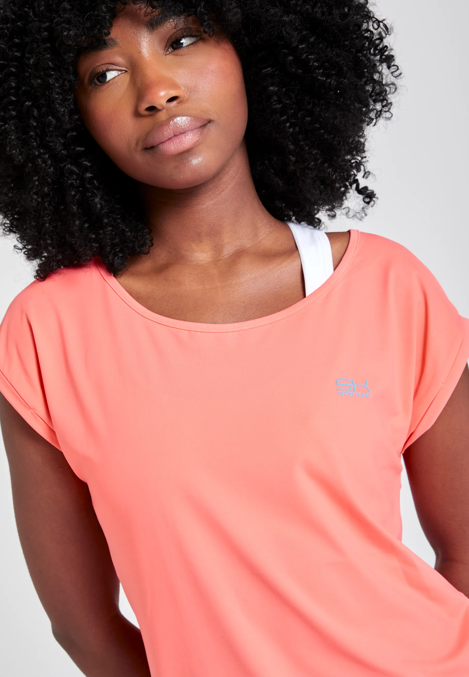 Women Tennis Shirt loose-fit, apricot