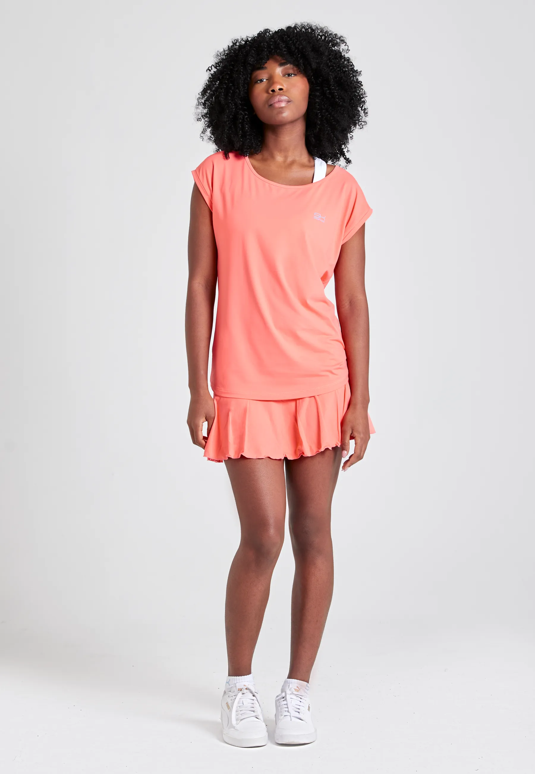 Women Tennis Shirt loose-fit, apricot