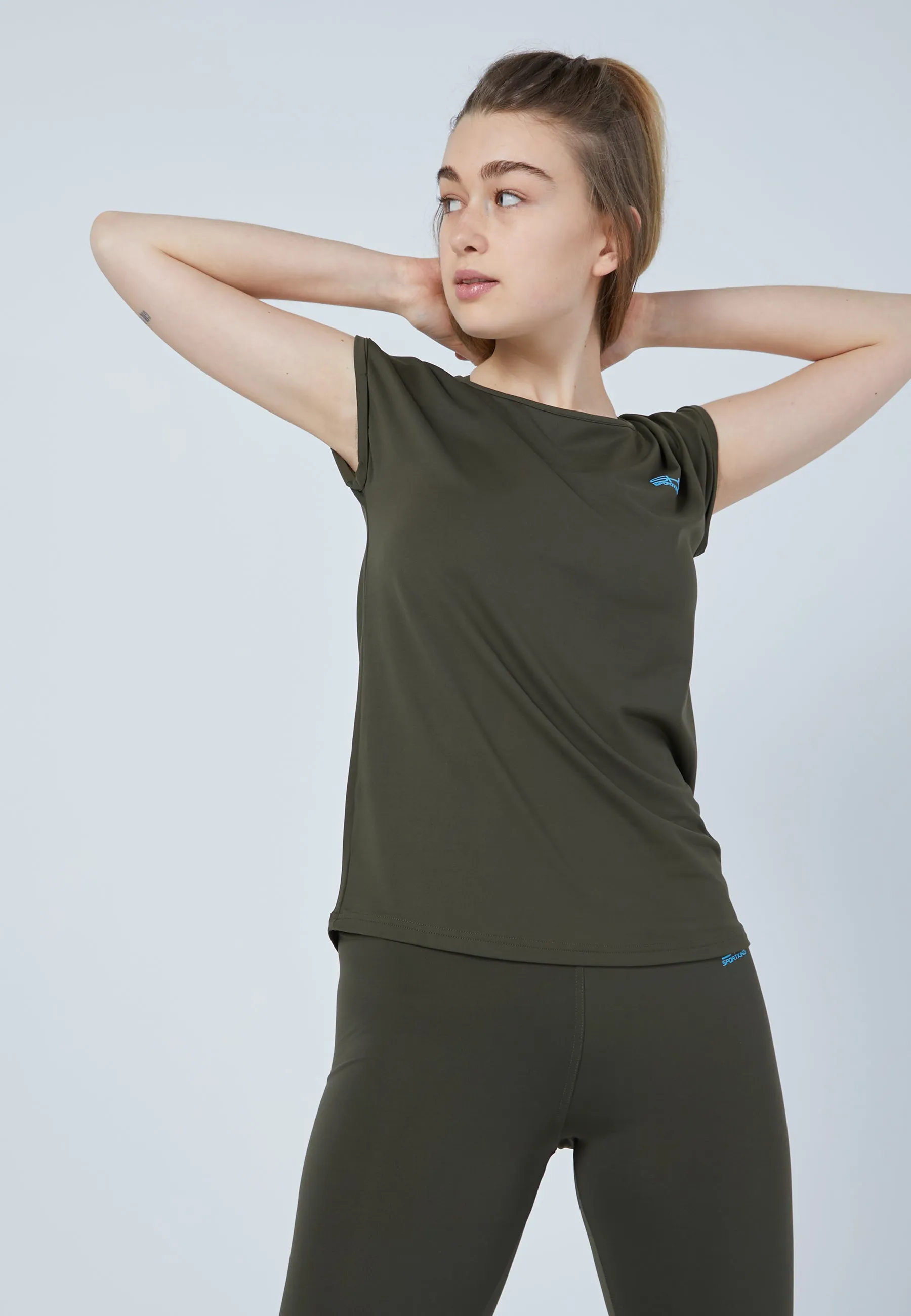 Women Tennis Shirt loose-fit, khaki