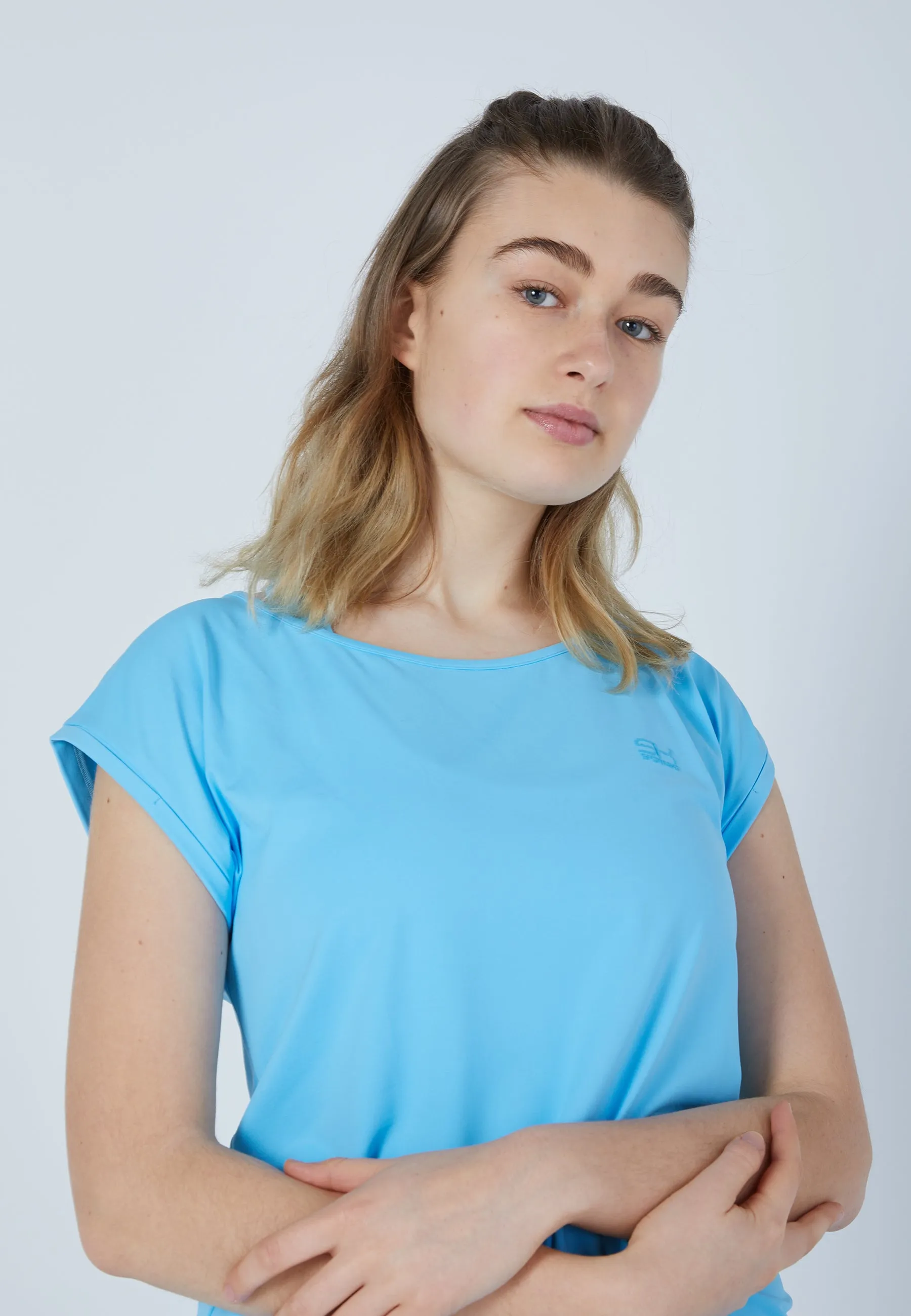 Women Tennis Shirt loose-fit, light blue