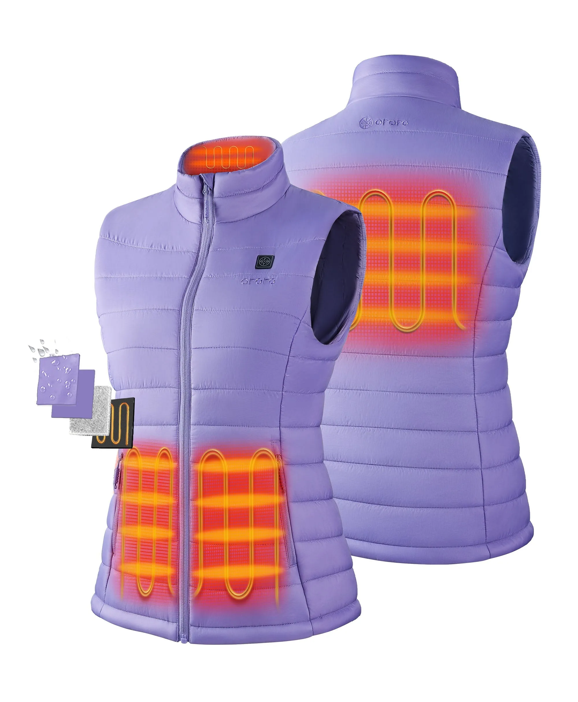 Women's Heated Classic Vest - Purple