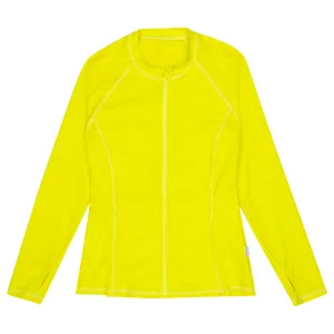 Women's Long Sleeve Rash Guard with Pockets | "Sulphur Yellow"