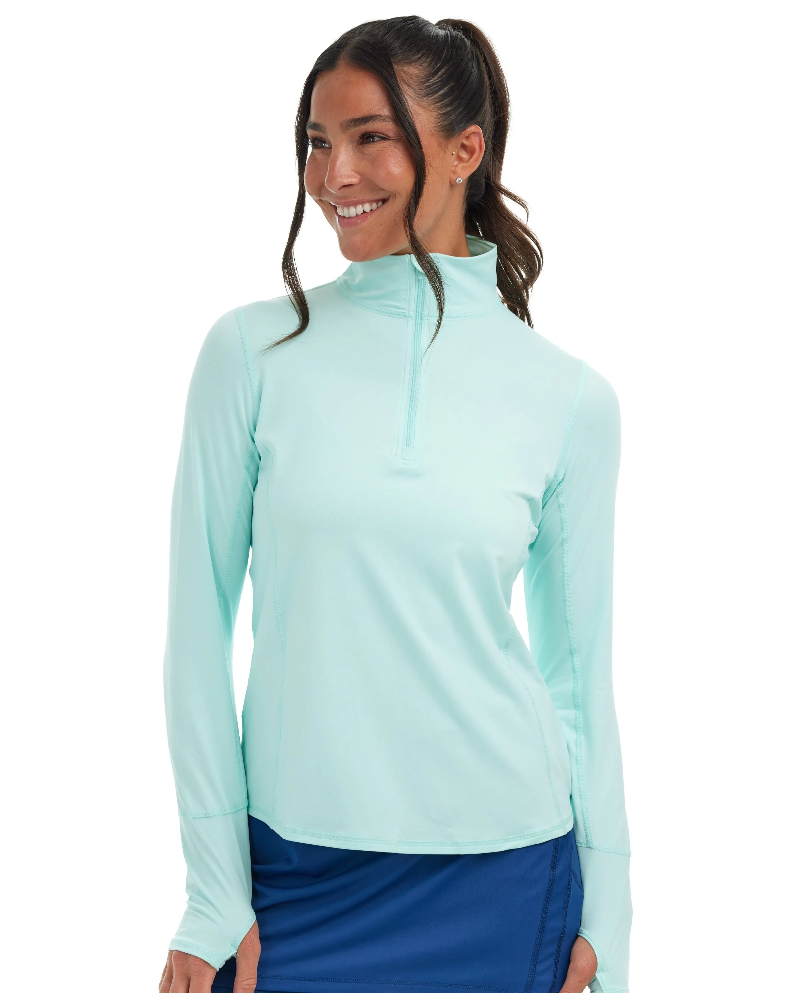 WOMEN'S RELAXED MOCK ZIP TOP (3002)