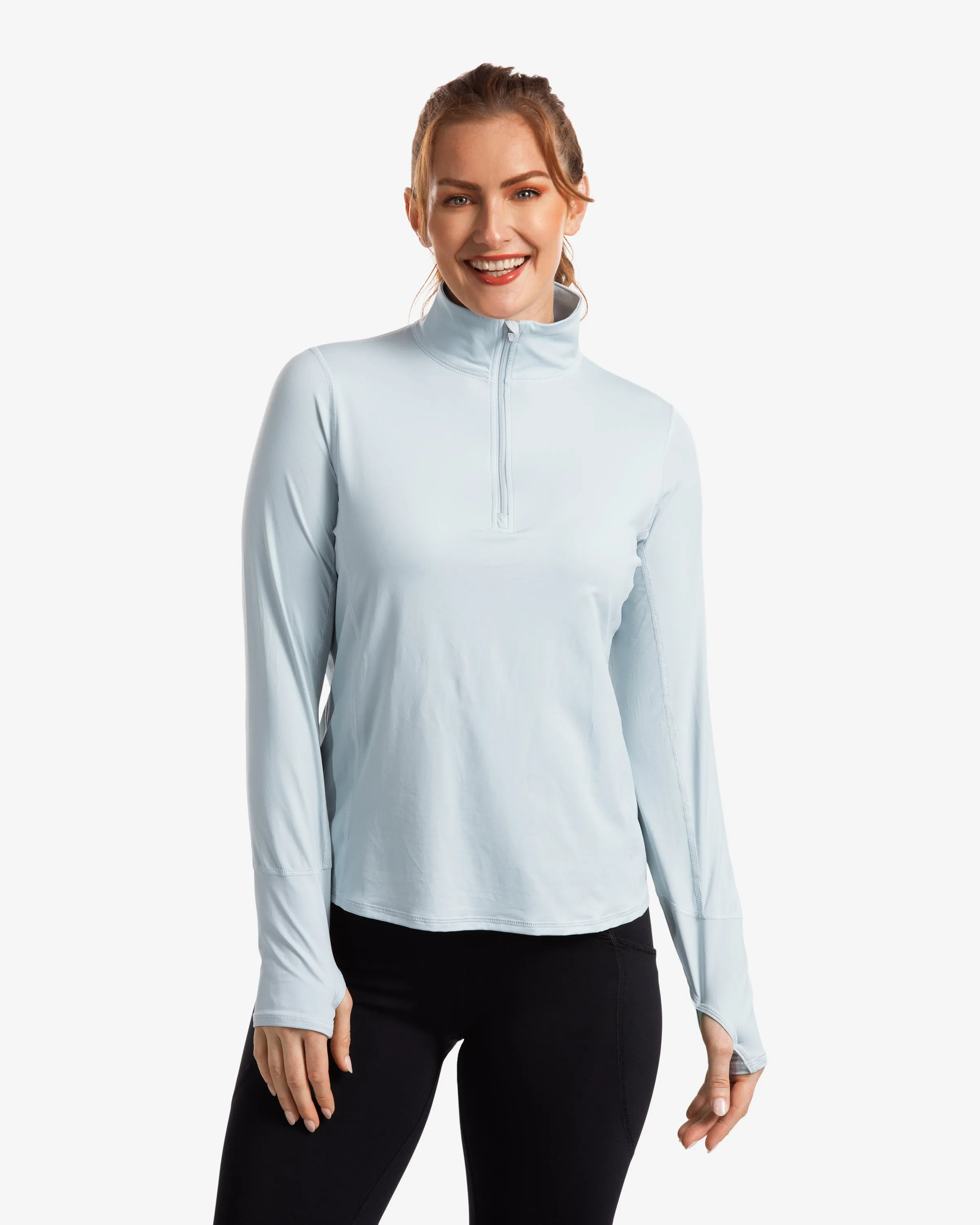 WOMEN'S RELAXED MOCK ZIP TOP (3002)