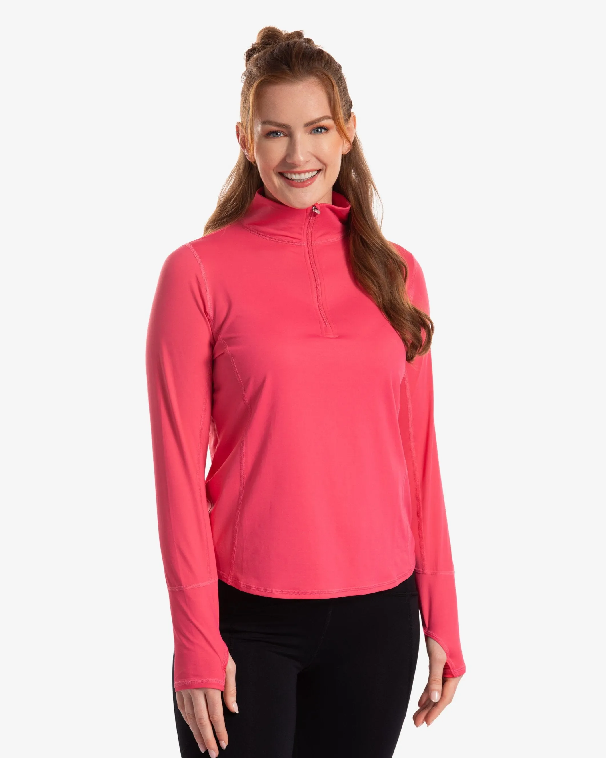 WOMEN'S RELAXED MOCK ZIP TOP (3002)